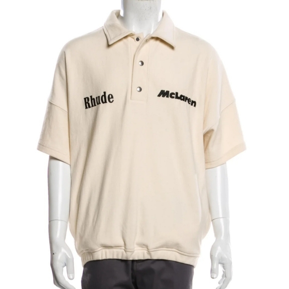 Rhude Other - Rhude x McLaren Racer Oversized Polo Shirt (Cream) Size: XL - NWT